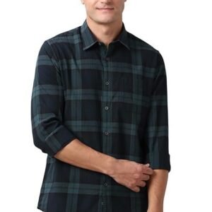 Peter England Men's Checkered Slim Fit Shirt