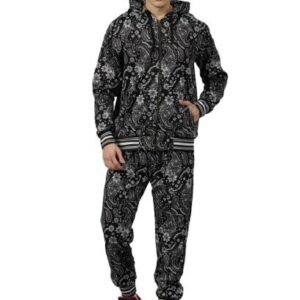 Go Devil Men Hoodie & Track Pants Co-Ord Set Design Printed Black and White Style Jacket with Pant Co ord Sets Mens.