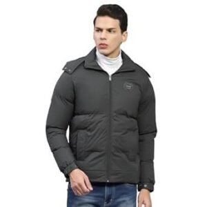 Monte Carlo Mens Solid Detachable Hood Full Sleeve Jacket