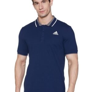 adidas Men's Cotton Geometric Regular Fit Polo Shirt