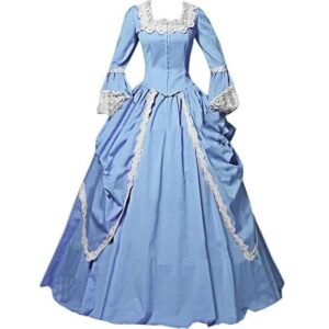 I-Youth Womens Lace Marie Antoinette Masked Ball Victorian Costume Dress