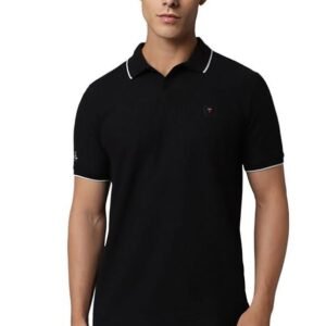 Louis Philippe Men's Cotton Solid Slim Fit T-Shirt