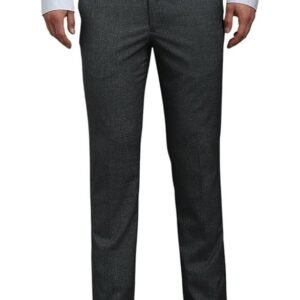 Louis Philippe Men's Slim Fit Mid Rise Strechable Fabric Easy to Iron Textured Formal Trouser