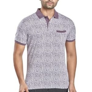 Celsius Men's Regular Poly Cotton Jacquard Polo T-Shirt