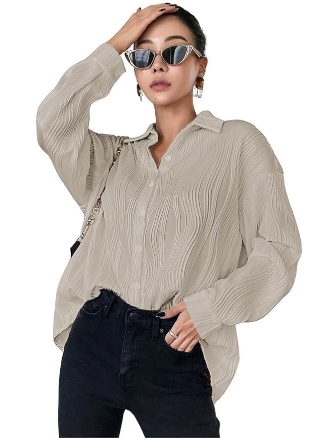 Leriya Fashion Oversized Shirt for Women | Shirt for Women Stylish Western | Long Shirt for Women