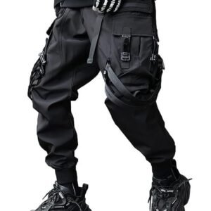 Niepce Inc Men's Japanese Streetwear Techwear Cargo Pants with Design