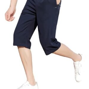 Sports Shorts, Cropped Pants, Summer Clothes, Men's, 3/4 Length, Outdoor, Shorts, Bottoms, Large Size, Loose, Plain, Cool, Breathable, Quick Drying, Comfortable, Lightweight, Shorts, Sweatshirt,
