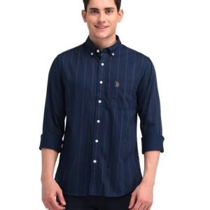 U.S. POLO ASSN. Men's Striped Tailored Fit Shirt